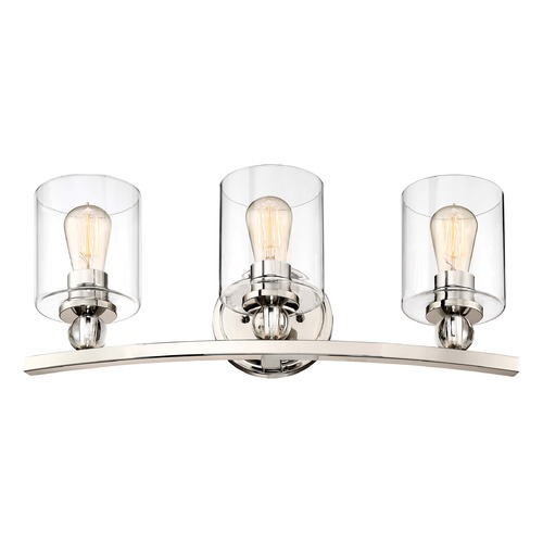 Edison Bulb Bathroom Light Polished Nickel 24-Inch by Minka Lavery