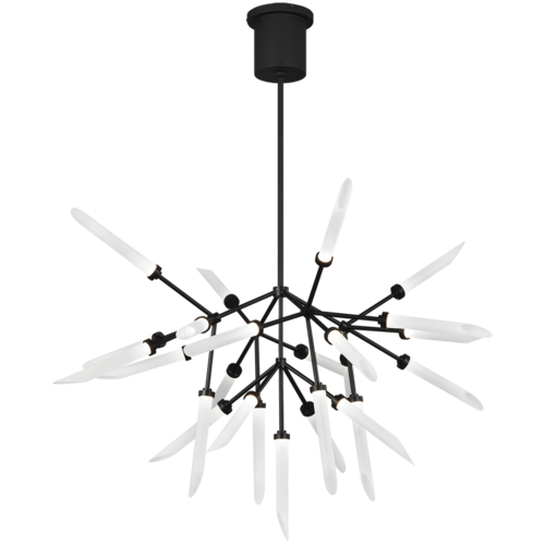 Visual Comfort Modern Collection Spur 37-Inch LED Chandelier in Matte Black by Visual Comfort Modern 700SPRFB-LED927