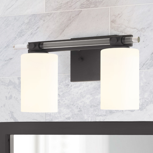 Progress Lighting Lisbon Black 2-Light Bathroom Light by Progress Lighting P300198-031