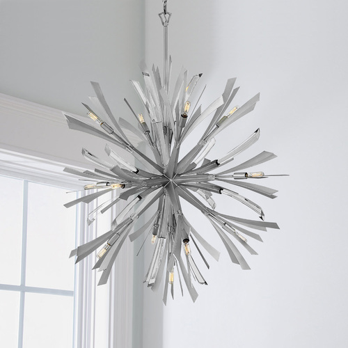 Fredrick Ramond Vida 36-Inch Orb Chandelier in Glacial by Fredrick Ramond FR40905GG