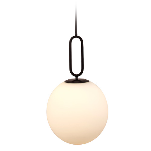 Prospect 12-Inch Globe Pendant in Black by Eurofase Lighting
