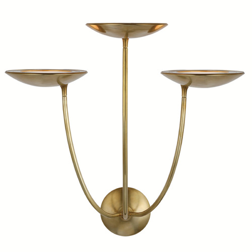 Visual Comfort Signature Collection Thomas OBrien Keira Sconce in Brass by Visual Comfort Signature TOB2785HAB