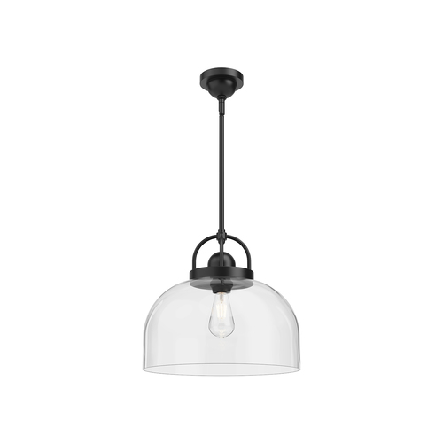 Alora Lighting Alora Lighting Lancaster Matte Black Pendant Light with Bowl / Dome Shade PD461101MB