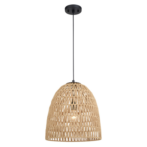 Nassau Matte Black Pendant Light by Vaxcel Lighting