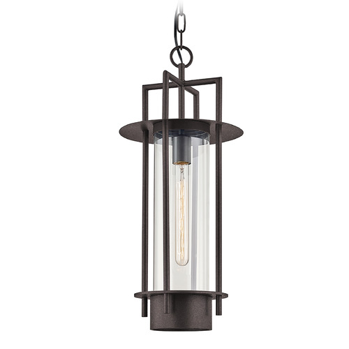 Troy Lighting Carroll Park Textured Bronze Outdoor Hanging Light