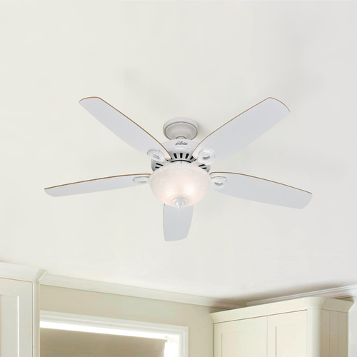 Hunter Fan Company 52-Inch Builder Deluxe White Fan by Hunter Fan Company 53089