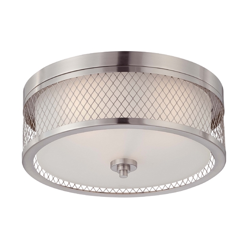 Nuvo Lighting Modern Flush Mount in Brushed Nickel by Nuvo Lighting 60/4691