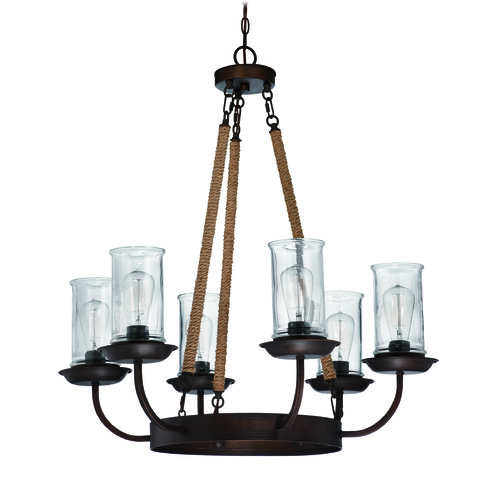 Craftmade Lighting Thornton 31-Inch Chandelier in Aged Bronze by Craftmade Lighting 36126-ABZ