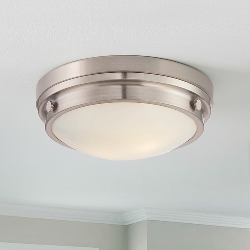 Lucerne Satin Nickel Flush Mount by Savoy House