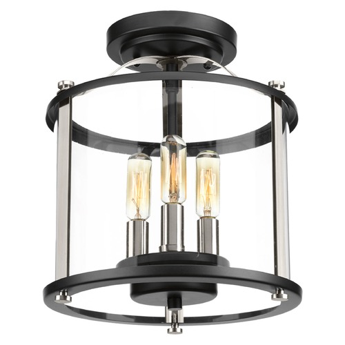 Squire Black Flush Mount by Progress Lighting
