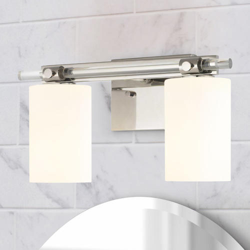 Lisbon Polished Nickel 2-Light Bathroom Light by Progress Lighting