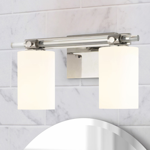 Progress Lighting Lisbon Polished Nickel 2-Light Bathroom Light by Progress Lighting P300198-104