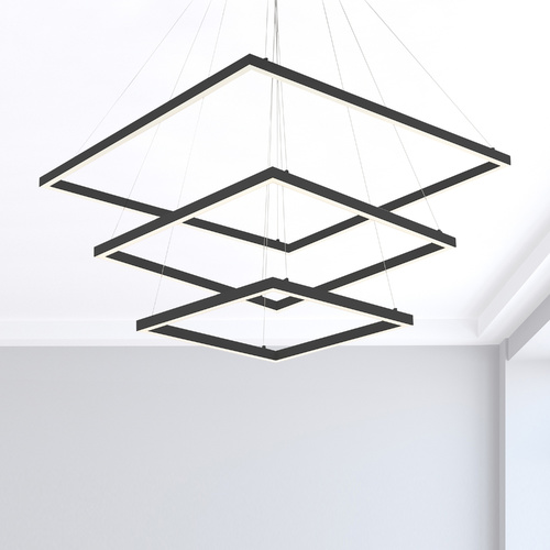 Kuzco Lighting Kuzco Lighting Piazza Black LED Chandelier CH85332-BK
