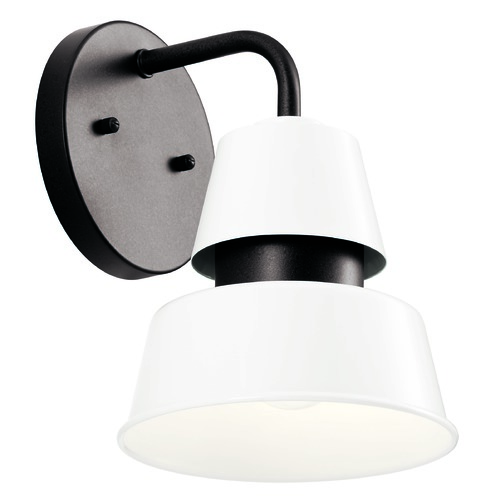Lozano 9.75-Inch White Outdoor Wall Light by Kichler Lighting