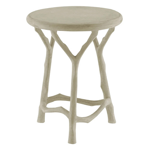 Currey and Company Hidcote Portland & Faux Bois Accent Table