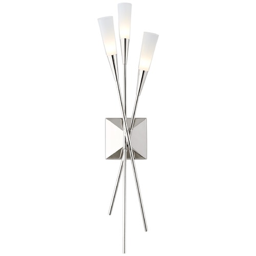 Chapman & Myers Stellar Triple Sconce in Nickel by Visual Comfort Signature