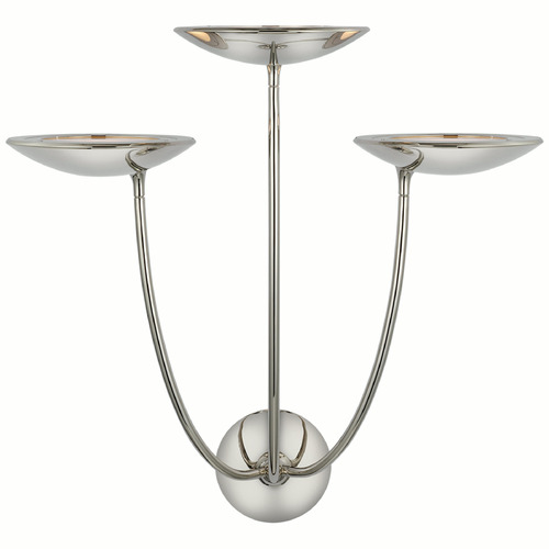 Visual Comfort Signature Collection Thomas OBrien Keira Sconce in Nickel by Visual Comfort Signature TOB2785PN