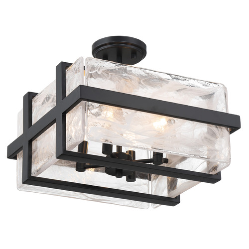 Cloud Break 4-Light Semi-Flush Mount in Coal Black by Minka Lavery