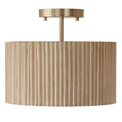 Capital Lighting Donovan White Wash and Matte Brass Semi-Flushmount Light