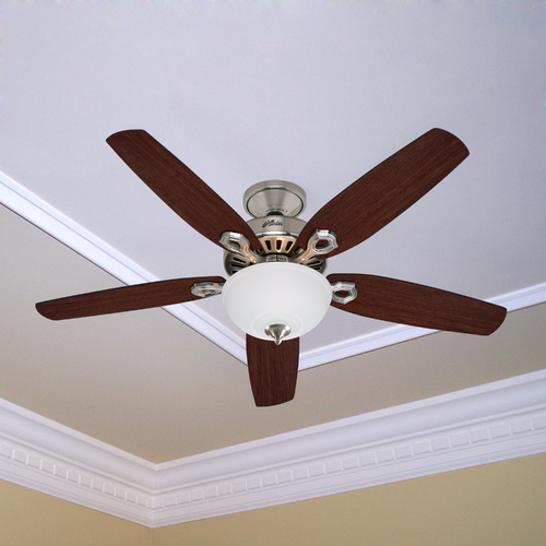 Hunter Fan Company Builder Deluxe Brushed Nickel Ceiling Fan by Hunter Fan Company 53090