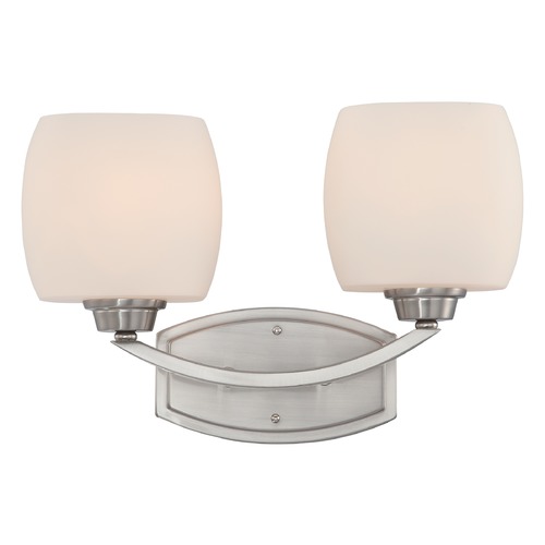 Helium Brushed Nickel Bathroom Light by Nuvo Lighting