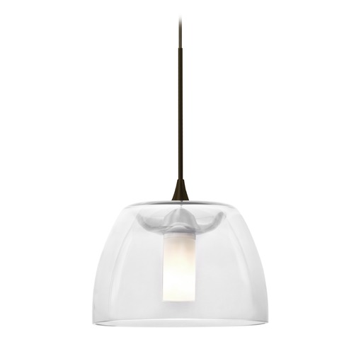 Besa Lighting Besa Lighting Spur Bronze Mini-Pendant Light with Empire Shade 1XT-SPURCL-BR