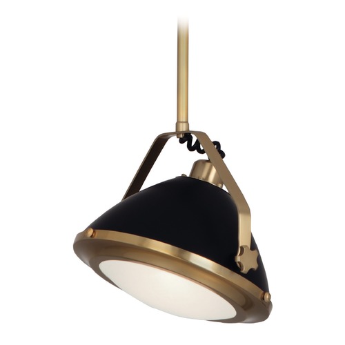 Robert Abbey Lighting Apollo Pendant in Brass & Black Painted by Robert Abbey 1582