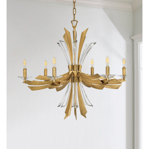 Fredrick Ramond Vida 29.25-Inch Medium Chandelier in Burnished Gold by Fredrick Ramond FR40908BNG