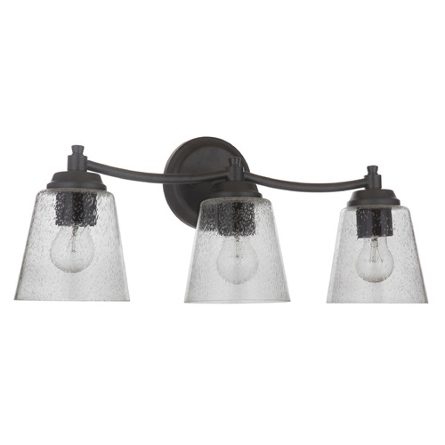Tyler Flat Black Bathroom Light by Craftmade Lighting