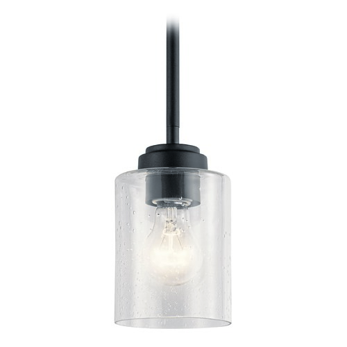 Kichler Lighting Winslow 4.25-Inch Black Mini Pendant by Kichler Lighting 44032BK