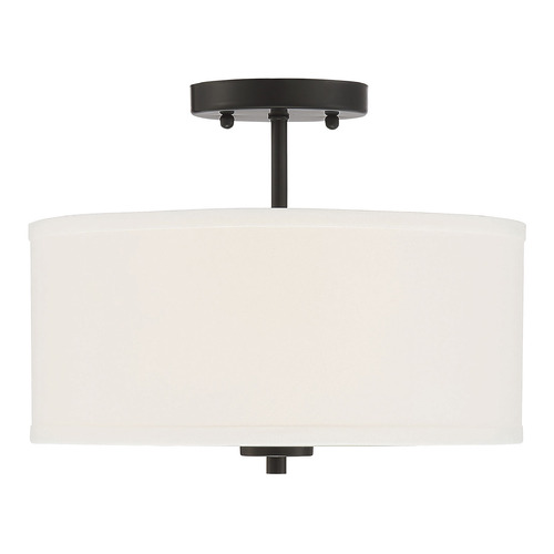 13-Inch Wide Semi-Flush Mount in Matte Black by Meridian