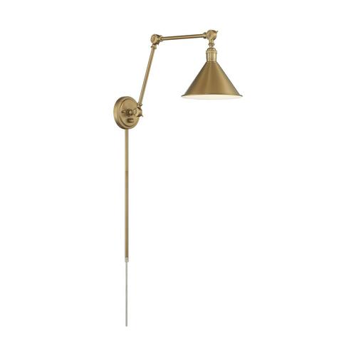 Nuvo Lighting Delancey Swing Arm Wall Lamp in Burnished Brass by Nuvo Lighting 60/7361