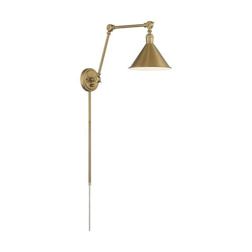 Delancey Swing Arm Wall Lamp in Burnished Brass by Nuvo Lighting