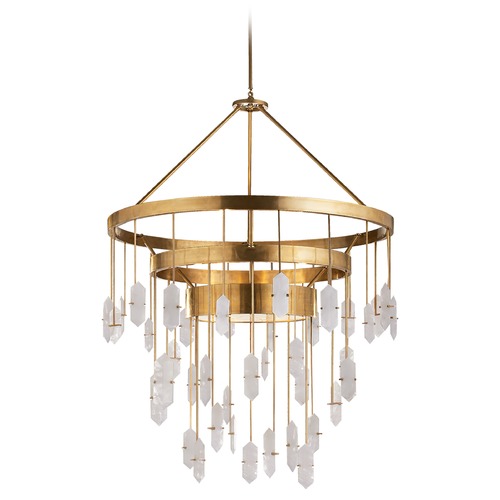 Visual Comfort Signature Collection Kelly Wearstler Halcyon Rock Crystal Chandelier by Visual Comfort KW5012ABQ