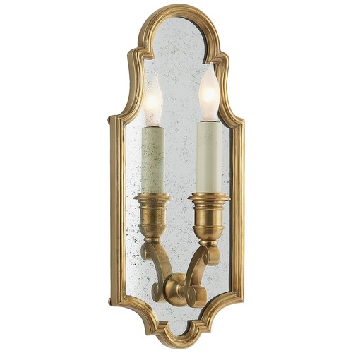 Visual Comfort Signature Collection E.F. Chapman Sussex Framed Sconce in Antique Brass by Visual Comfort Signature CHD1183AB
