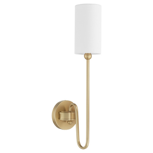 Charlotte Aged Brass Sconce by Quorum Lighting