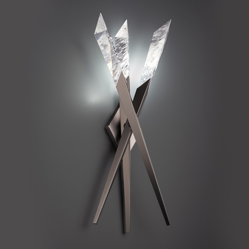 Solitude LED Crystal Wall Sconce in Antique Nickel by Schonbek Beyond