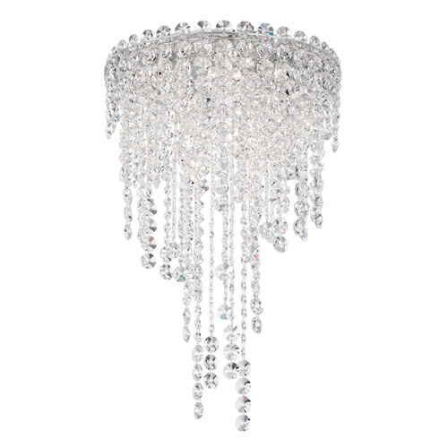 Schonbek Worldwide Lighting Chantant Polished Stainless Steel Flushmount Light