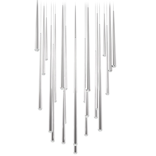 Modern Forms Cascade Polished Nickel LED Multi-Light Pendant