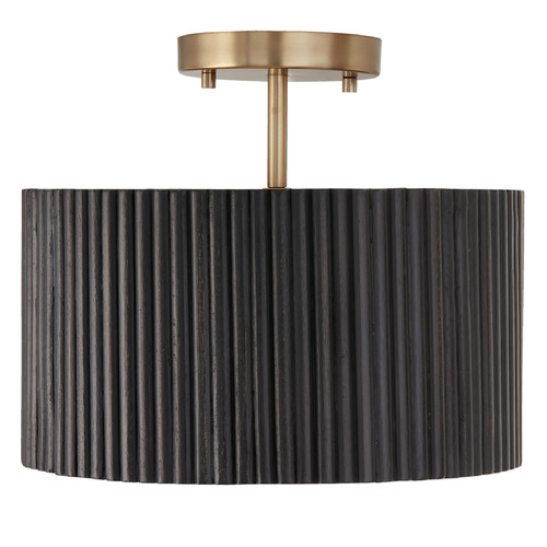 Capital Lighting Donovan Black Stain and Matte Brass Semi-Flushmount Light