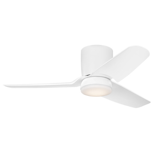 Colgin 44-Inch LED Hugger Fan in Matte White by VC Fan Collection