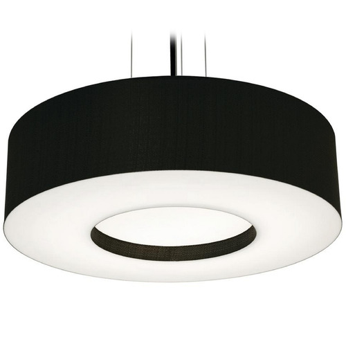 AFX Lighting Afx Lighting Montclair Black Pendant Light with Drum Shade MCP1932MBBK-BK