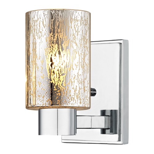 Design Classics Lighting Mercury Glass Sconce Chrome 2101-26 GL1039C