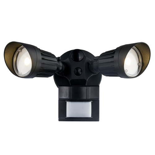 Outdoor LED 3000K Motion Security Light in Black by Design Classics