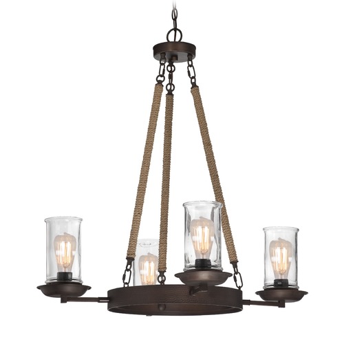 Thornton 32-Inch Chandelier in Aged Bronze by Craftmade Lighting
