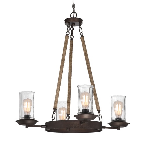 Craftmade Lighting Thornton 32-Inch Chandelier in Aged Bronze by Craftmade Lighting 36124-ABZ