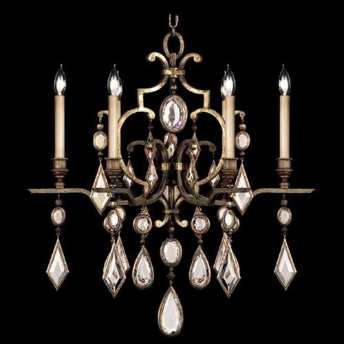 Fine Art Lamps Fine Art Lamps Encased Gems Bronze Patina Crystal Chandelier 718240-3ST
