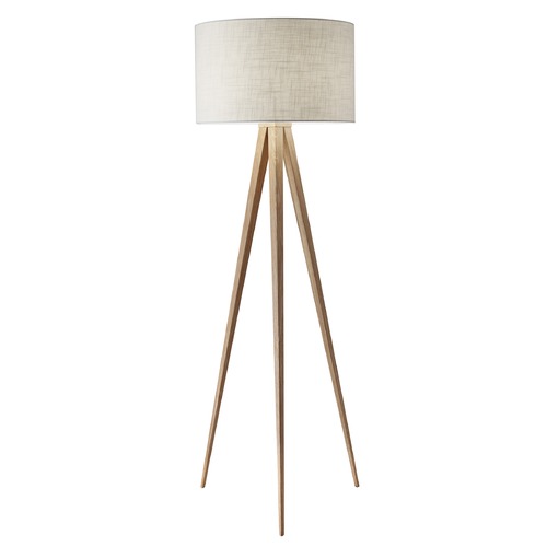 Adesso Home Lighting Mid-Century Modern Floor Lamp Wood Director by Adesso Home Lighting 6424-12