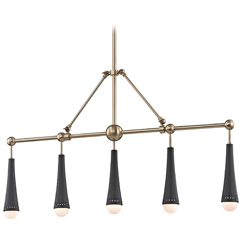 Hudson Valley Lighting Tupelo Linear Chandelier in Aged Brass by Hudson Valley Lighting 2125-AGB