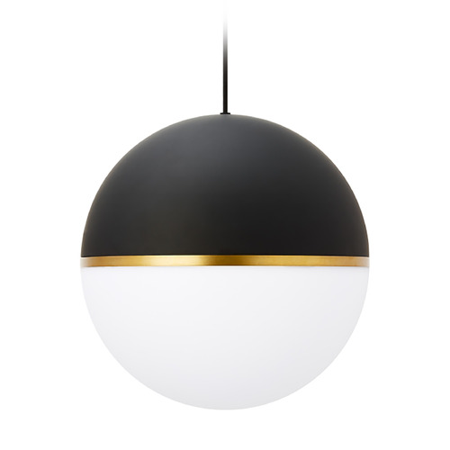 Visual Comfort Modern Collection Akova Grande LED Pendant in Black & Aged Brass by Visual Comfort Modern 700TDAKV13BR-LED927